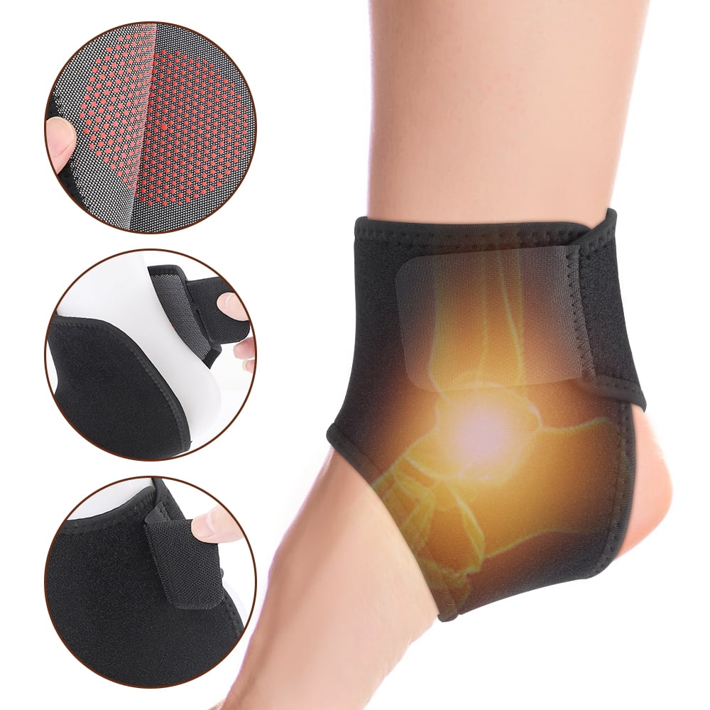 XIRQI Ankle Brace Support Sleeve for Men and Women, Adjustable Foot and Heel Protector with Compression, Plantar Fasciitis Relief, Achilles Tendonitis Recovery, Sprained Ankle Wrap