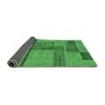 thumbnail image 2 of Ahgly Company Indoor Round Abstract Emerald Green Modern Area Rugs, 4' Round, 2 of 4