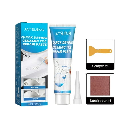 Tile Repair Epoxy Adhesive, Waterproof Crack Filler for Ceramic Tiles, Marble, Bathtubs & Sinks