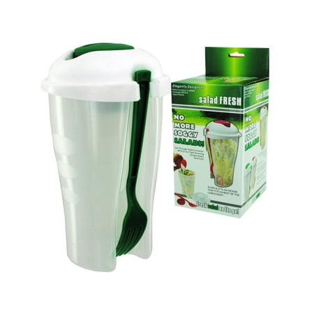salad containers with dressing compartment