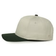 thumbnail image 3 of Outdoor Cap High Profile Baseball Cap – Structured Cotton Dad Hat Style, Adjustable Snapback, One Size, Ivory/Dark Green, 3 of 7