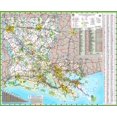 thumbnail image 1 of 48x58 Louisiana State Official Executive Laminated Wall Map, 1 of 2