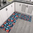 thumbnail image 2 of Pioneer Flower Floral Print Pattern Kitchen Rugs Sets Of 2,Anti Fatigue Kitchen Mat Rugs Non Slip Washable,Decorative Kitchen Floor Mats for Kitchen,Sink,Laundry,17"x30"+17"x47", 2 of 7