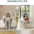thumbnail image 6 of zyoiszvq Corduroy Bean Bag Chairs for Adults with Memory Foam Filling,Stuffed Lounge Floor Sofa Reading Chair with Armrests, 6 of 7