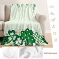 thumbnail image 5 of St. Patrick's Day Blanket Soft Cozy Warm Throw Blanket for Couch, Plush Fuzzy Flannel Fleece Blankets for Sofa, Green Shamrocks Leaf Polka Dots Bed Blankets Lightweight Gifts for Women, 50"x60", 5 of 9