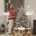 thumbnail image 3 of HOMCOM 5ft Christmas Tree, Full Flocked Pine Tree, Easy Assembly, 3 of 10