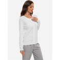 thumbnail image 3 of Women's Long Sleeve Button-Down Cardigan - Classic Crew Neck Knit Sweater, 3 of 6