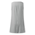 thumbnail image 6 of Wxolcjlv Striped Denim Overall Dress for Women Sleeveless Pocket Loose Casual Mini Jumper Dress, 6 of 6