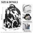thumbnail image 5 of CHAQLIN Cow Patterned Ventilated Padded Soft Shoulder Bookbags with Comfortable Breathable Kids School Backpack, Portable 17 Inch Casual Daypack for Sports High School, 5 of 8