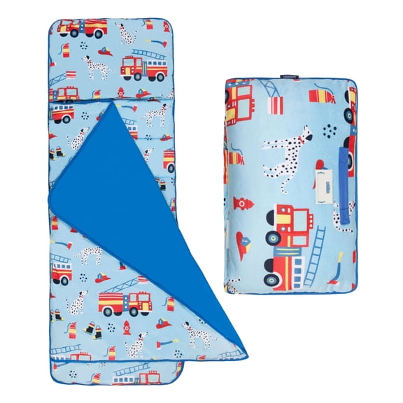 Wildkin Velour Nap Mat for Toddler Boys and Girls (Firefighters)