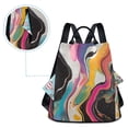 thumbnail image 5 of FORMRS Women's Travel Backpack Purse Anti-Theft Hidden Pockets Casual Shoulder Bag, Colorful Black, 5 of 7