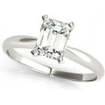 thumbnail image 3 of JewelMore 1/4ct Certified 14K-Rose Gold Emerald-Cut Diamond Solitaire Engagement Ring in Gold (H-I/VS2-SI1), 3 of 6