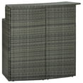thumbnail image 1 of vidaXL Garden Bar Table Grey 120x55x110 cm Poly Rattan, 1 of 5