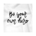 thumbnail image 1 of Girl Slogan Decorative Napkins Set of 4, Be Your Own Hero Inspirational and Strengthening Self Righteous, Silky Satin Fabric for Brunch Dinner Party, 18", Charcoal Grey and White, by Ambesonne, 1 of 2