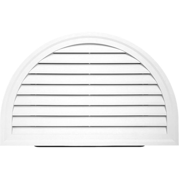 Alcoa Home Exteriors Gable Vent Half Round Removable Vinyl - Screen Protection - 2 Pack, 34" x 22" White