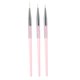 thumbnail image 1 of 3 Pcs Nail Art Brushes UV Gel Painting Drawing Rhinestone Handle Brush Set (Pink), 1 of 1