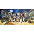 thumbnail image 2 of West, Ronald 32x17 Black Ornate Wood Framed with Double Matting Museum Art Print Titled - Gypsies, 2 of 4