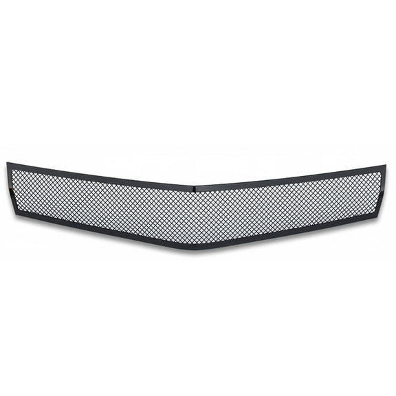 APS Compatible with Chevy Camaro 2010-2013 Short Main Upper Stainless Steel Black Mesh Front Grill Grille Insert C76721H