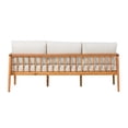 thumbnail image 4 of Modern Outdoor Solid Wood Spindle Style Triple Lounge - Natural, 4 of 5