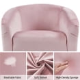 thumbnail image 6 of Alden Design Upholstered Barrel Accent Chair for Livingroom, Pink Velvet, 6 of 10