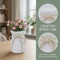 thumbnail image 2 of Unique Bargains Modern Plastic Unbreakable Decorative Flower Vase White 3.7" x 3.7" x 5.3", 2 of 7