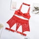 thumbnail image 3 of Conjunto de ropa interior, conjunto de lencería transparente ahuecado para mujer para San Valentín, Rojo L, 3 of 9