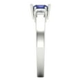 thumbnail image 3 of Three-Stone Engagement Ring for Women - 1.11ct Simulated Tanzanite in 14K White Gold Promise Ring, 3 of 6