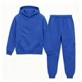 thumbnail image 4 of CAICJ98 Toddler Kids Sweatsuit Girls Boys 2 Piece Tracksuit Jogging Outfits Set Hooded Sweatshirt and Jogger Sweatpants Clothing Sets,Size 6-7 Years, 4 of 6