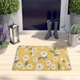 thumbnail image 2 of Yellow Daisy Flower Pattern Flannel Non Slip Door Rugs,Washable Door Mats Indoor,Decorative Door Mats,Dirt-Resistant and Absorbent Doormat for Entrance,Bedroom,Kitchen,Bathroom,31.5x17in(80x43cm), 2 of 4