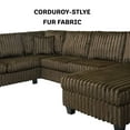 thumbnail image 4 of Bentley Plush Soft 6-Person U-Shaped Sectional Sofa with Chaise, Coffee, 4 of 6