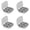 Gray 4 PCS, variant on Boxes with Lid,Small Portable Travel Case,Snap Lock Portable Dispenser,Moisture-Proof Airtight Storage Boxes,Heavy-Duty Reusable Storage Box with Compartments for Travel,Office,Home (Gray)