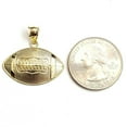 thumbnail image 2 of New 10k yellow Gold football Pendant charm sport fine jewelry gift unisex 2g, 2 of 12