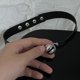 thumbnail image 2 of Collar de campana grande, collar femenino, accesorios sexy de plomo, correa para el cuello, cadena de borlas sm, accesorios, campana negra（3 piezas） ShuxiuWang 9024715029515, 2 of 2