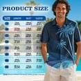 thumbnail image 5 of Psesaysky Blue Palm Tree Print Mens Shirts and Womens Dress Couples Hawaiian Matching Outfit,Summer Sleeveless Flowy Beach Sundress with Pockets,Hawaii Aloha Buttons Shirts, 5 of 7