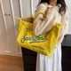 thumbnail image 2 of Bolso Mano Con Borlas para Mujer Bolso Lona Con Letras Bolso para Mujer (amarillo), 2 of 9
