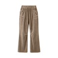 thumbnail image 7 of Women's Casual Wide Leg Dress Pants Flattering High Waisted Pleated Flare Trousers with Adjustable Drawstring for Daily Wear, 7 of 7