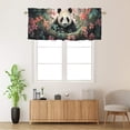 thumbnail image 2 of Cartoon Panda Window Curtain Valance Cute Animal Forest Flowers Rod Pocket Window Valance for Living Room Bathroom Bedroom Kitchen 54 by 18 in, 1 Panel, 2 of 6
