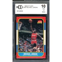 1986-87 fleer #57 MICHAEL JORDAN chicago bulls rookie card BGS BCCG 10