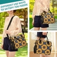 thumbnail image 5 of Lunch Bag Insulated Lunch Box Leakproof Reusable Cooler Tote Adjustable Shoulder Strap for Men Women Sunflowers and Small Leaf 12L, 5 of 6