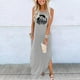 thumbnail image 1 of WILLBEST Vestido Informal De Verano Para Mujer, Vestido Holgado Con Estampado De Vacaciones En La Playa, Con Bolsillos, Cuello Redondo, Sin Mangas, Largo, 1 of 3