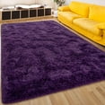 thumbnail image 7 of Lochas Soft Fluffy Rug Modern Shag Carpet Fuzzy Shaggy Rugs for Bedroom Indoor Modern Area Rugs,6'X9',Dark Purple, 7 of 7