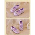 thumbnail image 5 of Girls Dress Shoes Wedding Party Heel Mary Jane Princess Flower Shoes (36,Light Purple), 5 of 5