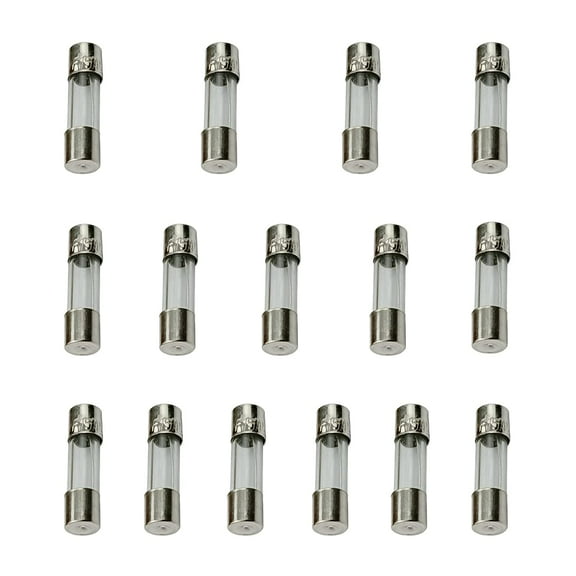 15 Pack 5x20mm F15AL 125V/250V Glass Fuses 0.2 x 0.78 Inch F15A 15amp Fast-Blow Fuse (F15A), White