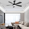 thumbnail image 3 of BOFANG Modern 52 Inch Ceiling Fan, 5 Blade Design with Memory LED Light,Black, 3 of 10