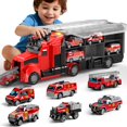 thumbnail image 1 of Set de juguetes para camiones de bomberos NIPLOOW con tapete de juego para niños de 3 a 6 años, 1 of 7