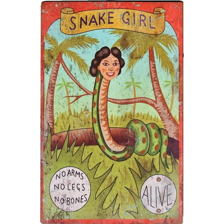 17in. Snake Girl Carnival Sign Halloween Decoration