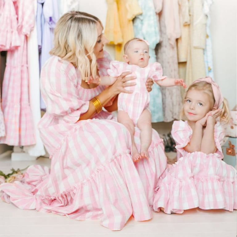IBTOM CASTLE Mommy and Me Matching Dresses Floral Printed Ruffled Lantern Sleeves A-Line Long Dress Mom Daughter Matching Outfits 11-12 Years Pink Plaid - Walmart.com IBTOM CASTLE Mommy and Me Matching Dresses Floral Printed Ruffled Lantern Sleeves A-Line Long Dress Mom Daughter Matching Outfits 11-12 Years Pink Plaid - Walmart.com