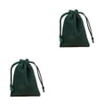thumbnail image 4 of Minnieouse Bolsa de joyería Bolsas de cordón Pendientes Embalaje Artesanías Almacenamiento Boda Fiesta Regalos Bolsas Verde oscuro-17 * Verde oscuro-17*23 2piezas, 4 of 6