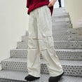 thumbnail image 6 of JLMSPLWG Warm Pants Soccer Pants Girls Cargo Pants Size 7-8 Kids Cargo Teen Girls Clothes 5/6 Girls Children Clothes Girls, Beige 10-11 Years, 6 of 6