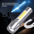 thumbnail image 5 of Hvmvliv Small Powerful Flashlight LED Flashlight 1000 Lumenss Super Bright Flashlight Zoomable Rechargeable Flashlight with 3 Modes Powerful Handheld Flashlight Silver, 5 of 8